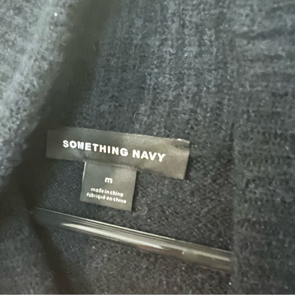 Something navy black turtleneck sweater size medium - Picture 2 of 3